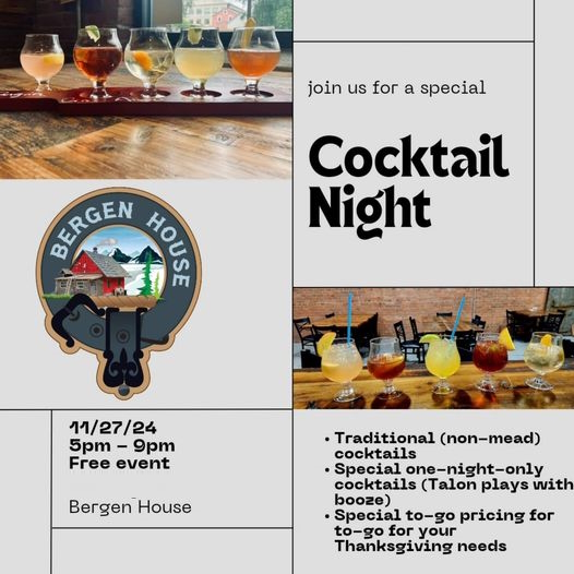 Cocktail Night Nov. 27, 2024